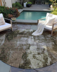 LOOMLAN Rugs Solayne Brown Washable Indoor-Outdoor Rug