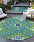 LOOMLAN Rugs Solene Lime Washable Indoor-Outdoor Rug