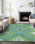 LOOMLAN Rugs Solene Lime Washable Indoor-Outdoor Rug