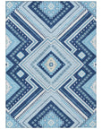 LOOMLAN Rugs Solene Navy Washable Indoor-Outdoor Rug