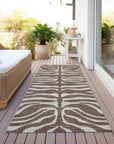 LOOMLAN Rugs Solstice Brown Washable Indoor-Outdoor Rug