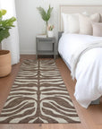 LOOMLAN Rugs Solstice Brown Washable Indoor-Outdoor Rug