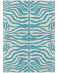 LOOMLAN Rugs Solstice Teal Washable Indoor-Outdoor Rug