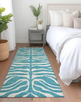 LOOMLAN Rugs Solstice Teal Washable Indoor-Outdoor Rug