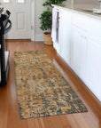 LOOMLAN Rugs Spindlea Orange Washable Indoor-Outdoor Rug