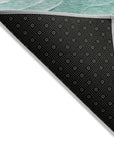 LOOMLAN Rugs Stratora Teal Washable Indoor-Outdoor Rug