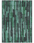 LOOMLAN Rugs Sundal Green Washable Indoor-Outdoor Rug