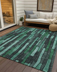 LOOMLAN Rugs Sundal Green Washable Indoor-Outdoor Rug
