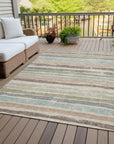 LOOMLAN Rugs Sylira Beige Washable Indoor-Outdoor Rug