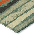 LOOMLAN Rugs Sylira Green Washable Indoor-Outdoor Rug