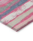 LOOMLAN Rugs Sylira Pink Washable Indoor-Outdoor Rug