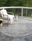 LOOMLAN Rugs Sylvia Gray Washable Indoor-Outdoor Rug