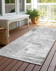 LOOMLAN Rugs Syrene Gray Washable Indoor-Outdoor Rug