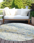 LOOMLAN Rugs Talia Blue Washable Indoor-Outdoor Rug