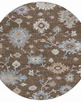 LOOMLAN Rugs Talitha Brown Washable Indoor-Outdoor Rug