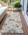 LOOMLAN Rugs Talitha Ivory Washable Indoor-Outdoor Rug