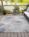 LOOMLAN Rugs Tasmina Brown Washable Indoor-Outdoor Rug