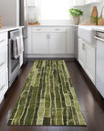 LOOMLAN Rugs Terrona Green Washable Indoor-Outdoor Rug