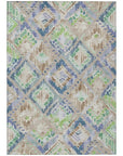 LOOMLAN Rugs Thalara Brown Washable Indoor-Outdoor Rug
