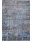 LOOMLAN Rugs Thornyx Gray Washable Indoor-Outdoor Rug