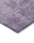 LOOMLAN Rugs Thornyx Purple Washable Indoor-Outdoor Rug