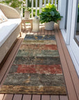 LOOMLAN Rugs Threadin Green Washable Indoor-Outdoor Rug