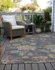 LOOMLAN Rugs Tirana Blue Washable Indoor-Outdoor Rug