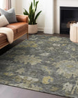 LOOMLAN Rugs Tirana Gray Washable Indoor-Outdoor Rug
