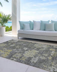 LOOMLAN Rugs Tirana Gray Washable Indoor-Outdoor Rug