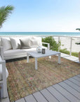 Umbrea Green Washable Indoor - Outdoor Rug - LOOMLAN - LOOMLAN Rugs - Outdoor Rugs