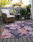LOOMLAN Rugs Vashira Pink Washable Indoor-Outdoor Rug