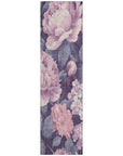 LOOMLAN Rugs Vashira Pink Washable Indoor-Outdoor Rug