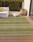 LOOMLAN Rugs Vektura Green Washable Indoor-Outdoor Rug