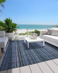 LOOMLAN Rugs Velatrix Blue Washable Indoor-Outdoor Rug