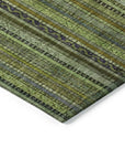 LOOMLAN Rugs Velatrix Green Washable Indoor-Outdoor Rug