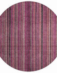 LOOMLAN Rugs Velatrix Pink Washable Indoor-Outdoor Rug