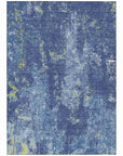 LOOMLAN Rugs Veldan Blue Washable Indoor-Outdoor Rug