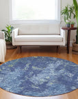 LOOMLAN Rugs Veldan Blue Washable Indoor-Outdoor Rug