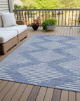 LOOMLAN Rugs Velina Denim Washable Indoor-Outdoor Rug