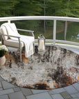 LOOMLAN Rugs Verentha Gray Washable Indoor-Outdoor Rug