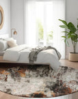 LOOMLAN Rugs Verentha Gray Washable Indoor-Outdoor Rug