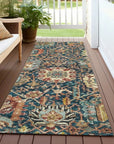 LOOMLAN Rugs Verona Blue Washable Indoor-Outdoor Rug