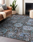 LOOMLAN Rugs Verona Chocolate Washable Indoor-Outdoor Rug