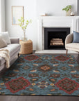LOOMLAN Rugs Vespera Denim Washable Indoor-Outdoor Rug