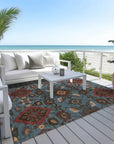 LOOMLAN Rugs Vespera Denim Washable Indoor-Outdoor Rug