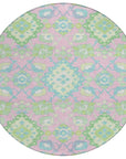 LOOMLAN Rugs Vespera Pink Washable Indoor-Outdoor Rug