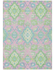 LOOMLAN Rugs Vespera Pink Washable Indoor-Outdoor Rug