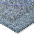LOOMLAN Rugs Vexira Blue Washable Indoor-Outdoor Rug