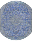 LOOMLAN Rugs Vexira Blue Washable Indoor-Outdoor Rug