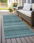 LOOMLAN Rugs Violina Teal Washable Indoor-Outdoor Rug